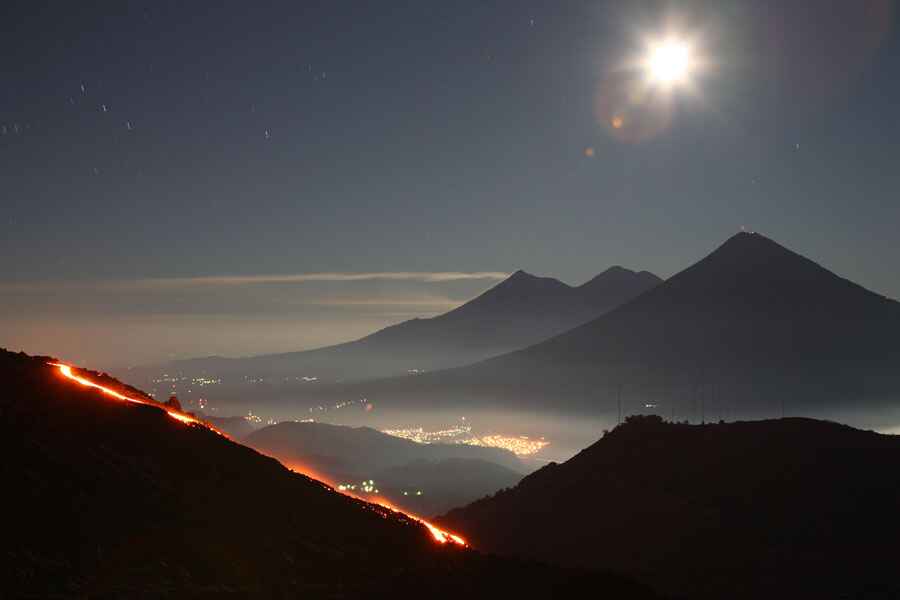 Mapa y Rutas del Volcán de Pacaya